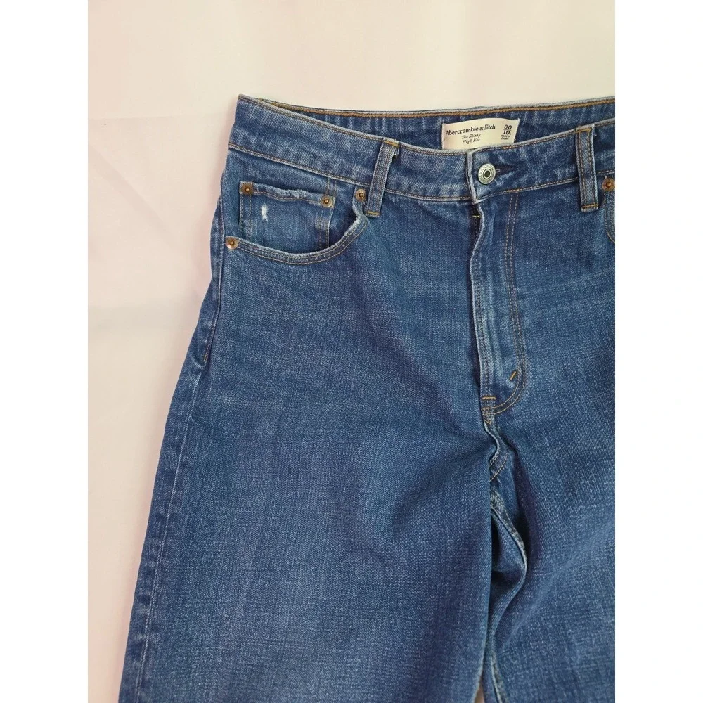 Abercrombie & Fitch Women's Jeans Size 30 Blue The Skinny High Rise Curve Denim